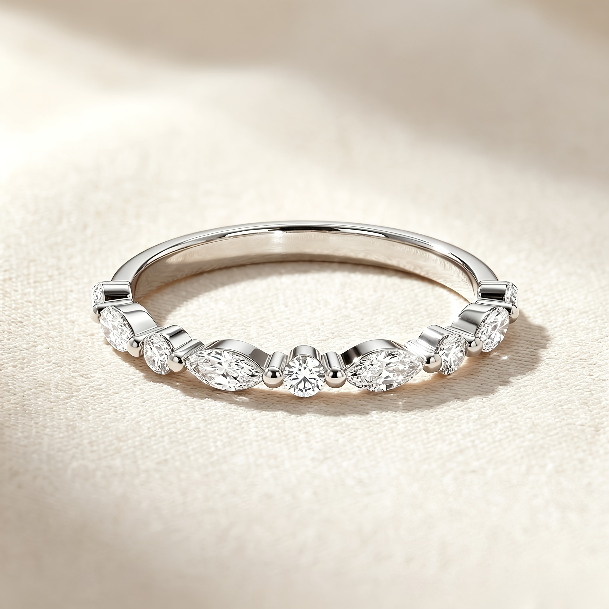 Women's Geometric Horse Eye Ring, Fashion Engagement